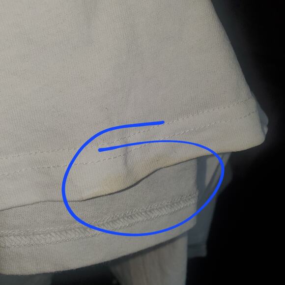 SMFK Official Size S Compass Cross Vintage Oversized Tee White FLAW - Picture 5 of 9